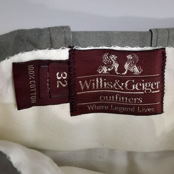 Vintage Willis & Geiger Bush Poplin Mens 32 Utility Field Pants Green Cargo 80s - Picture 7 of 15